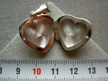 Zilveren medaillon hart 20 mm