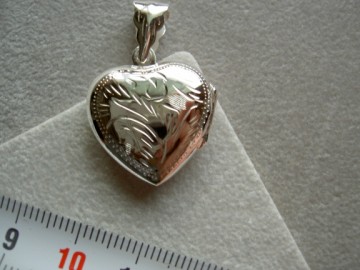 Zilveren medaillon hart 20 mm