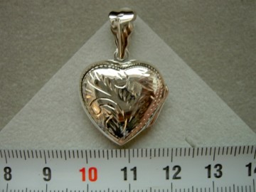 Zilveren medaillon hart 20 mm