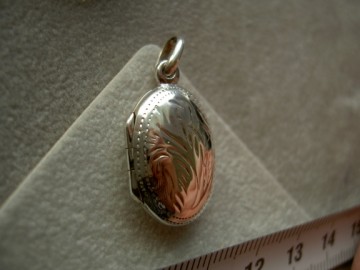 Zilveren medaillon ovaal 18 mm