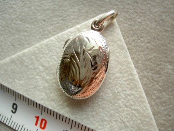 Zilveren medaillon ovaal 18 mm