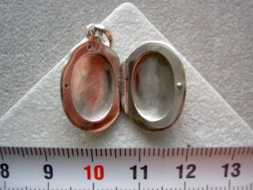 Zilveren medaillon ovaal 18 mm