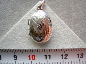 Zilveren medaillon ovaal 18 mm