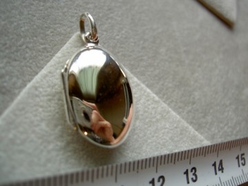 Zilveren medaillon ovaal 21 mm