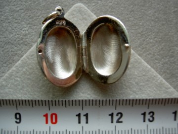 Zilveren medaillon ovaal 21 mm