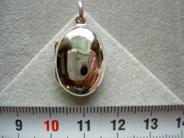 Zilveren medaillon ovaal 21 mm