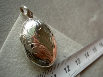 Zilveren medaillon ovaal 25 mm