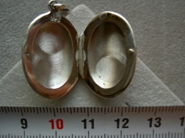 Zilveren medaillon ovaal 25 mm