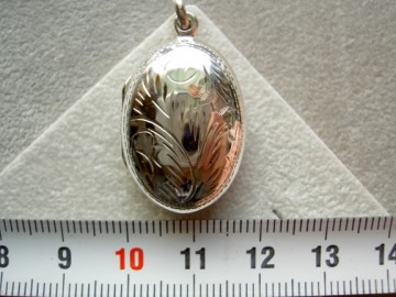 Zilveren medaillon ovaal 25 mm