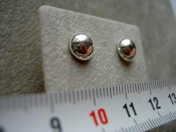 Zilveren oorbellen 8mm half rond