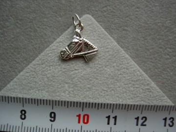 Zilveren paard hoofd hanger