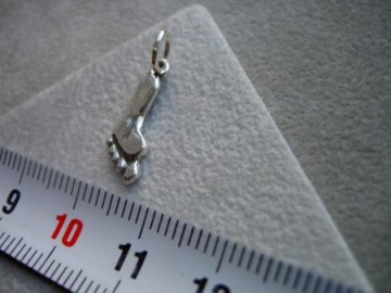 Zilveren Pedicurevoetje / pedicure voet hangertje