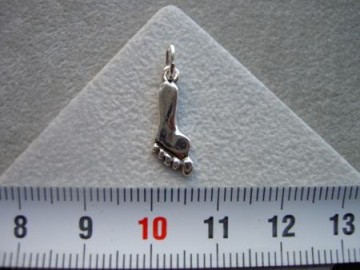 Zilveren Pedicurevoetje / pedicure voet hangertje