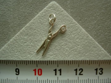 Zilveren schaar hanger