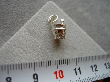 Zilveren vijzel hanger