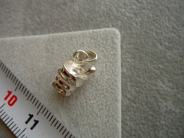 Zilveren vijzel hanger