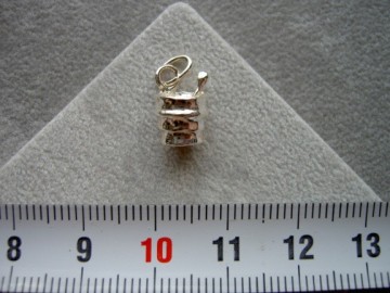 Zilveren vijzel hanger