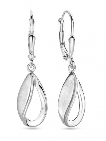 Zilveren oorhangertjes oorbellen (zonder steentjes)